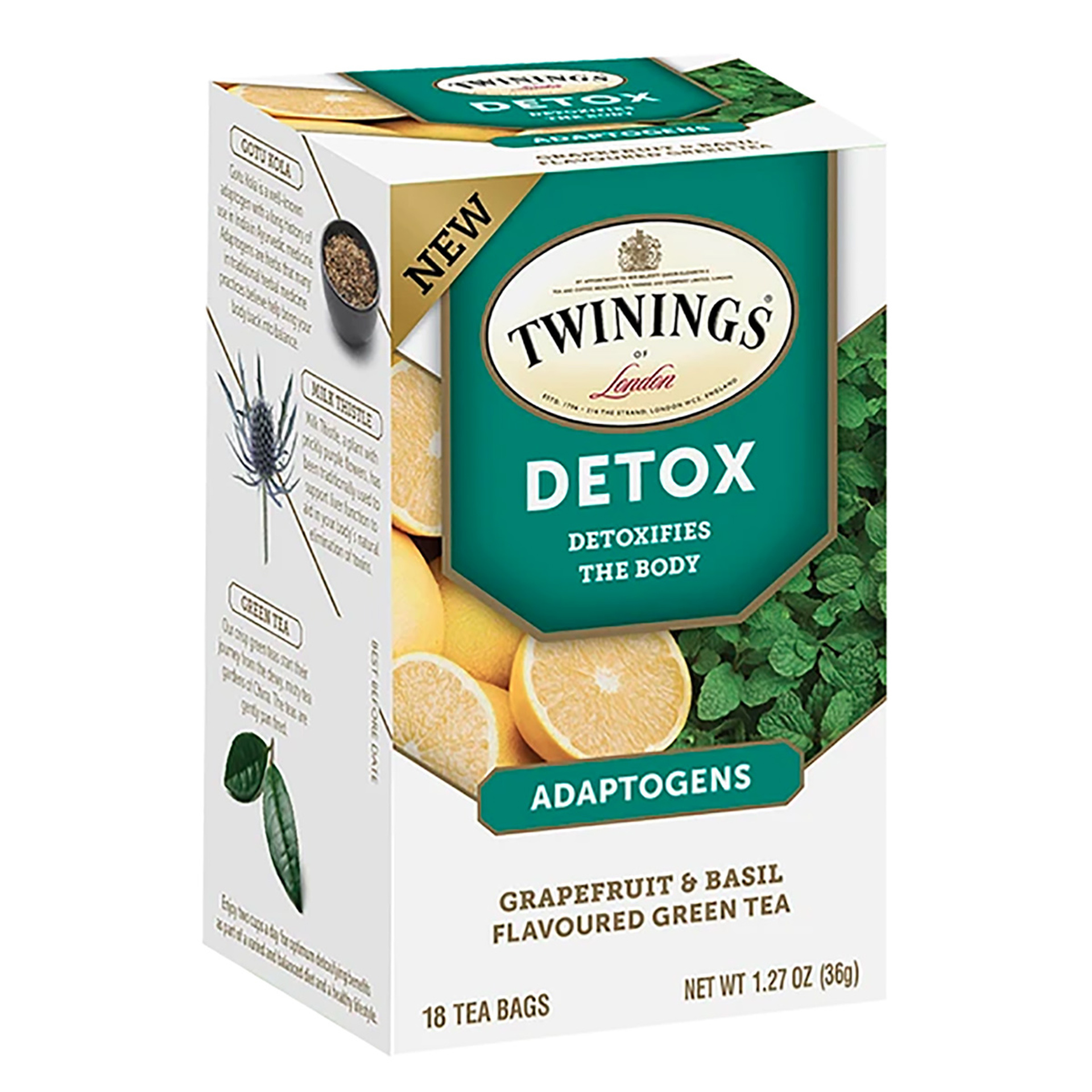 Twinings Wellness Tea - Detox - Grapefruit & Basil - 18 Count